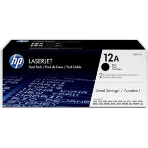 Hp 12A Q2612AD Dual Pack LaserJet toner Cartridges for 1000 series