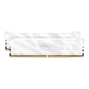 Crucial Pro Overclocking DDR5-6400 32GB Desktop Gaming Memory Kit (16GB x 2) – White